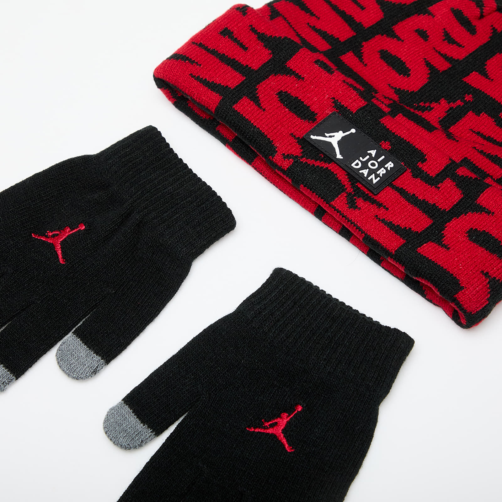 Cappelli Jordan Aj Aop Beanie Set Black/ Gym Red