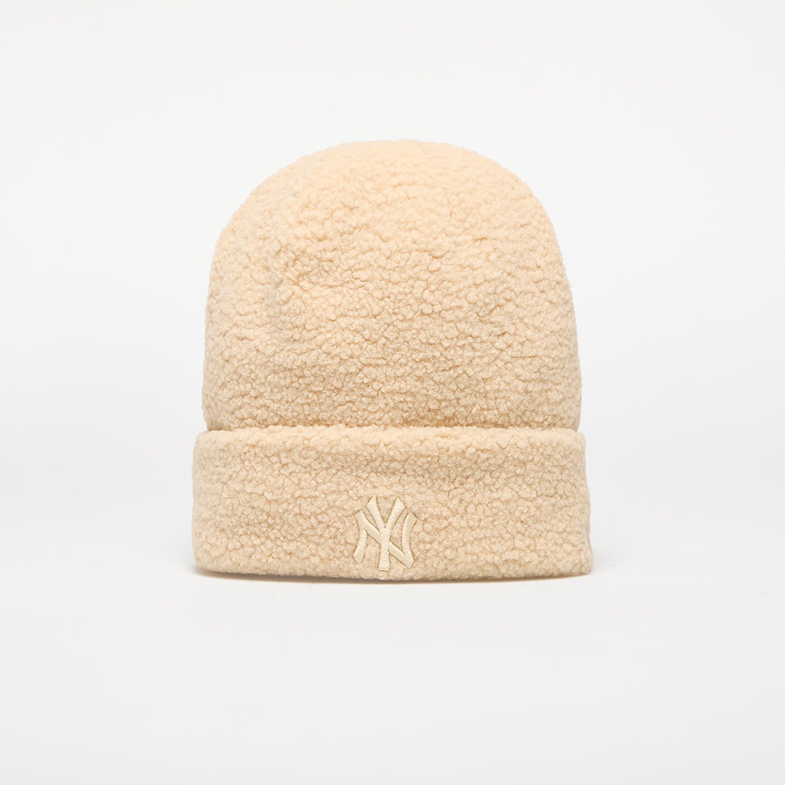 Hats New Era New York Yankees MLB Wmns Knit Medium Borg Beanie Stone