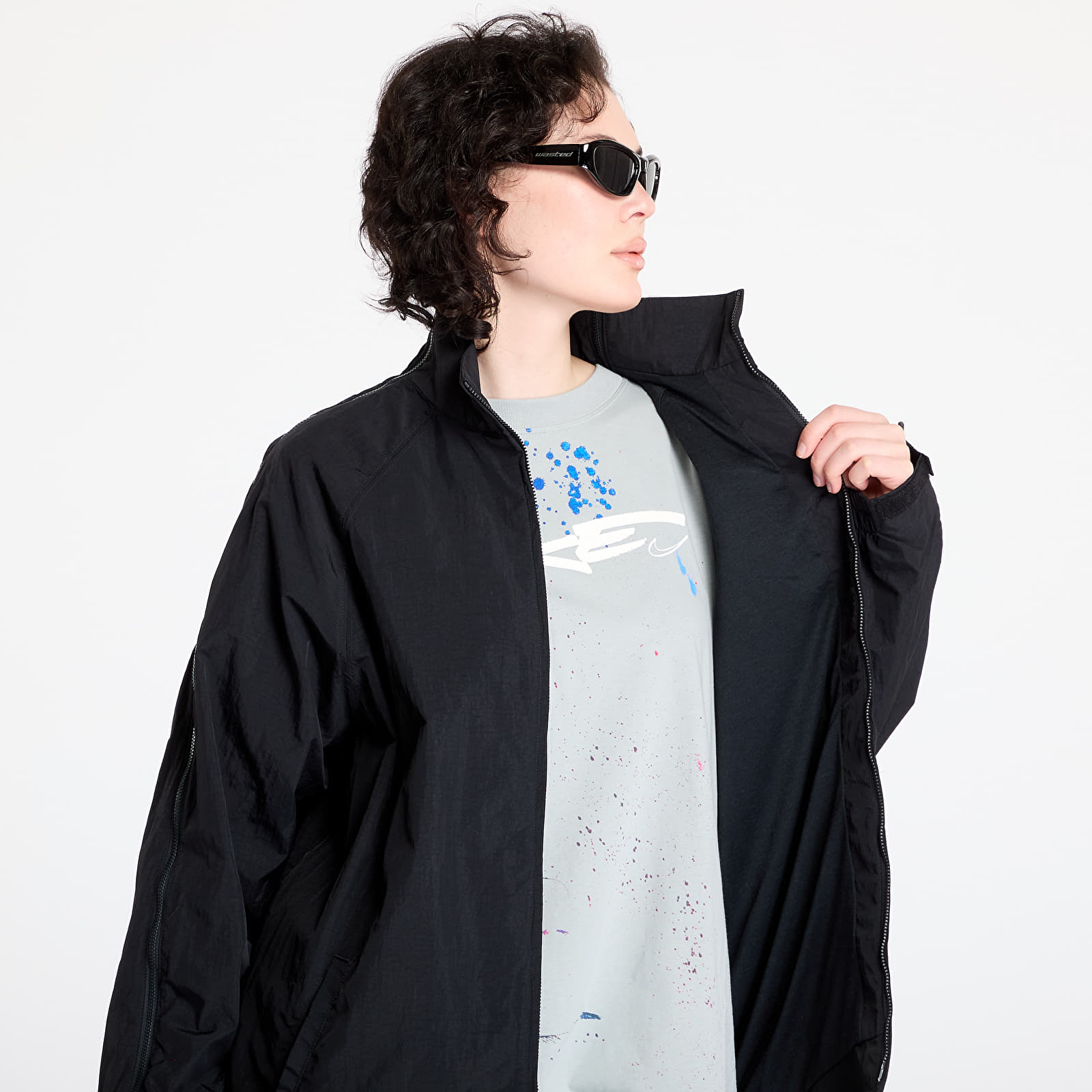 Kurtki damskie Nike Sportswear Collection Women's Repel Zip Jacket Black/ White