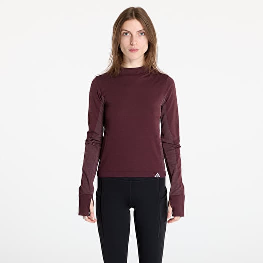 Women s T shirts Nike ACG Delta River Women s Dri FIT ADV Base Layer Long Sleeve Top Burgundy Crush Beyond Pink Queens