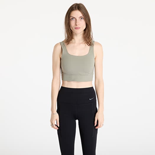 Podprsenka Nike Zenvy Women's Medium-Support Padded Longline Sports Bra Light Army/ White