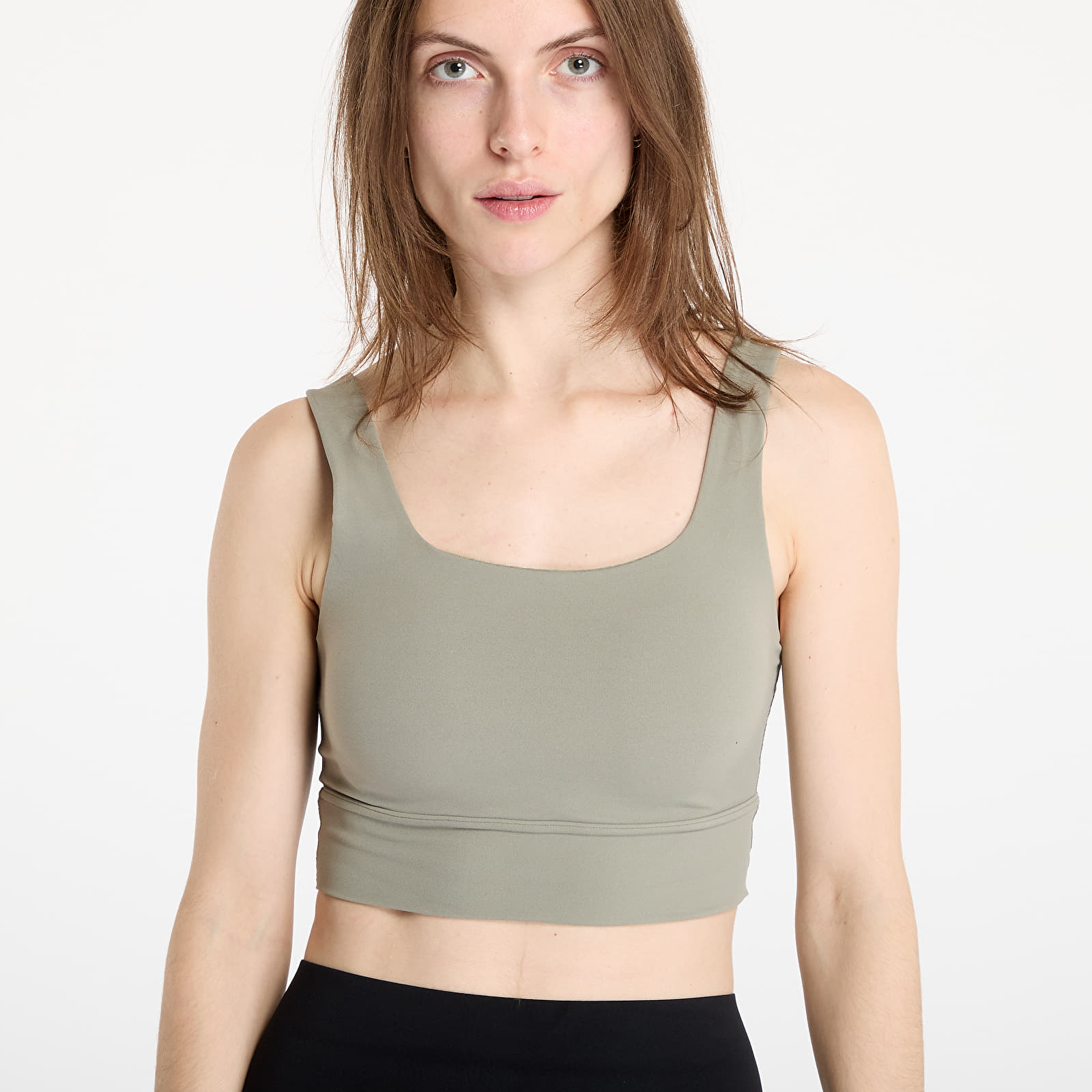 Bras Nike Zenvy Women's Medium-Support Padded Longline Sports Bra Light Army/ White