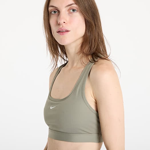 BHs Nike Swoosh Light Support Women s Non Padded Sports Bra Light Army White Queens