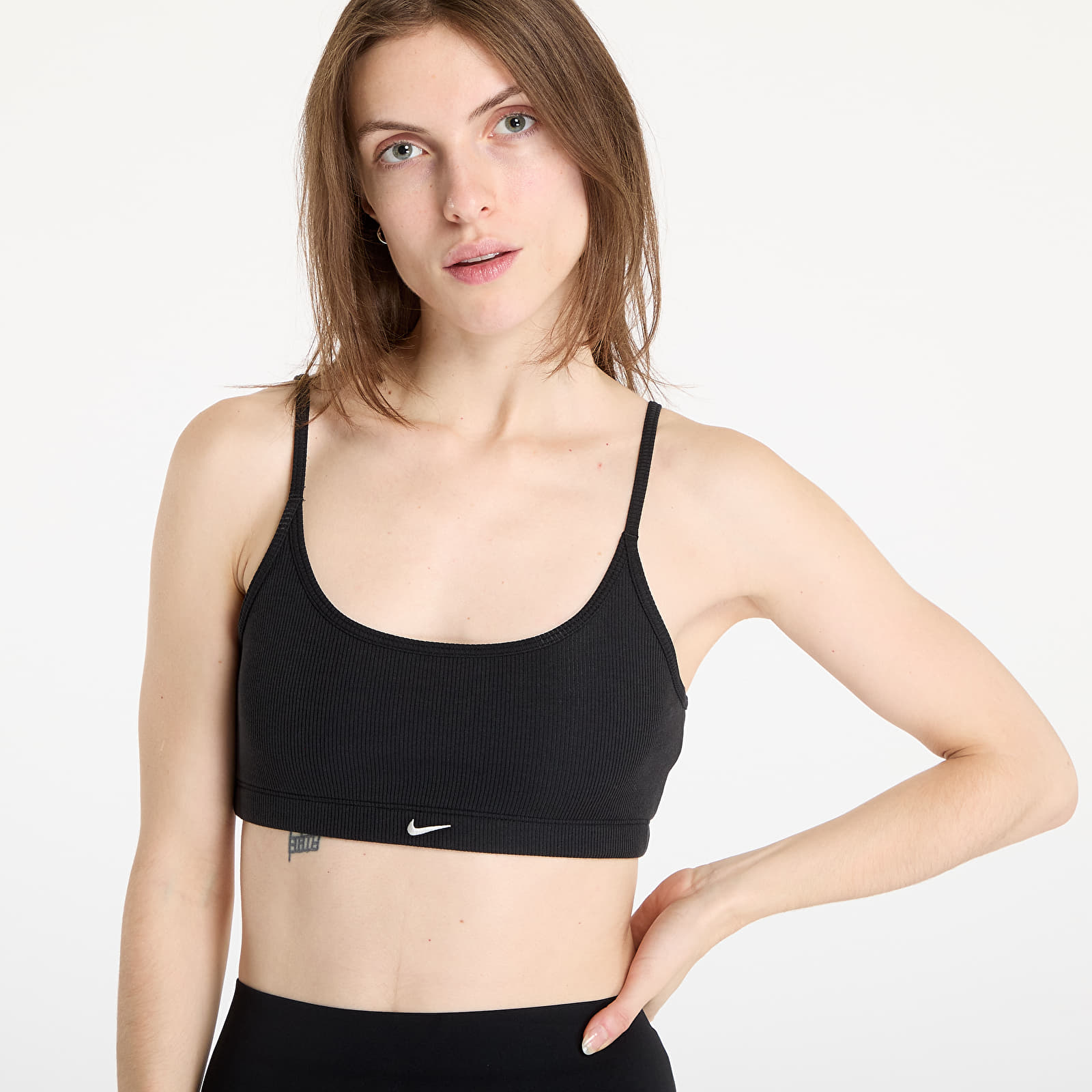 Bras Nike Sportswear Classic Women's Light-Support Lightly Lined Ribbed Scoop-Neck Bra Black/ Black/ Black/ Sail