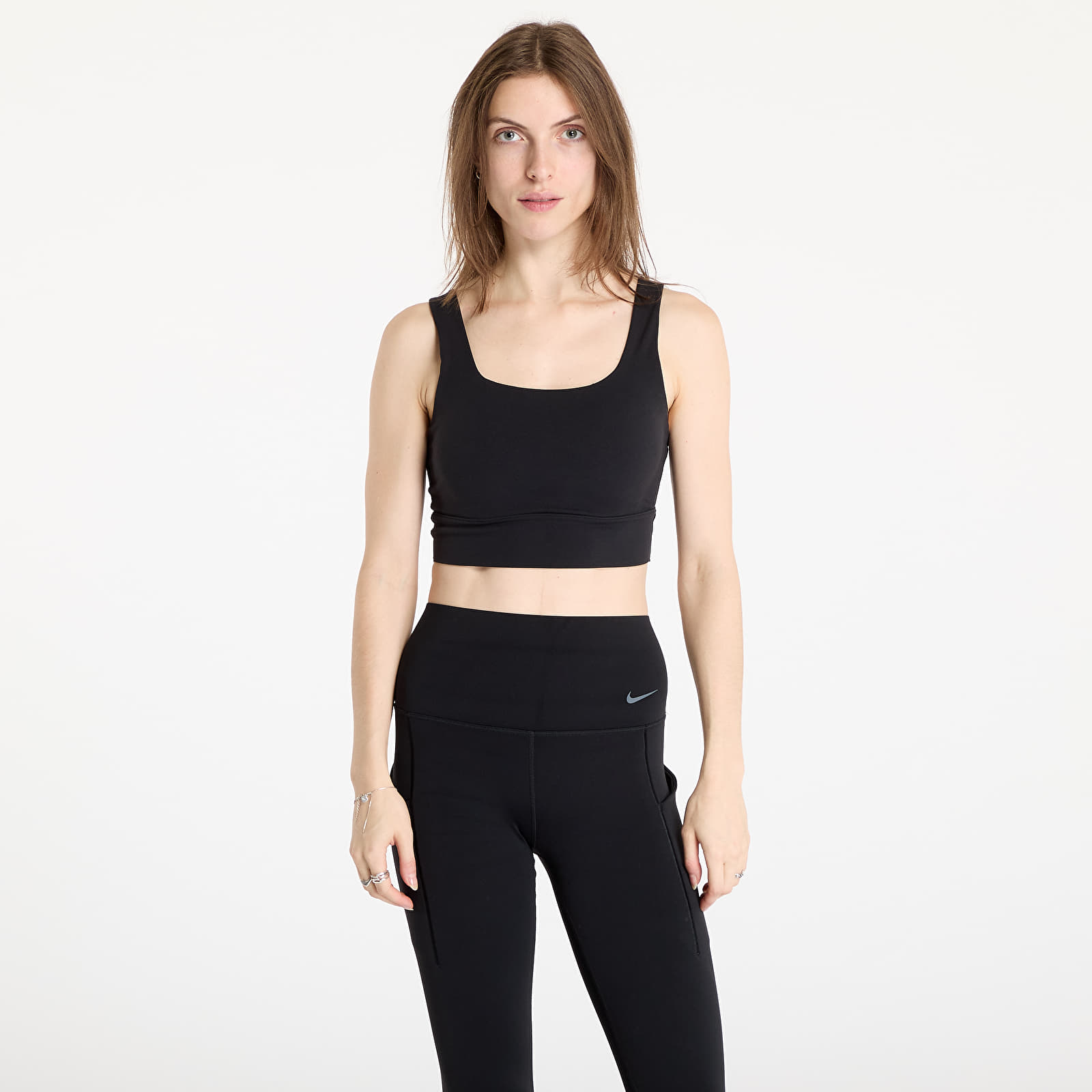 Sujetadores Nike Zenvy Women's Medium-Support Padded Longline Sports Bra Black/ Sail