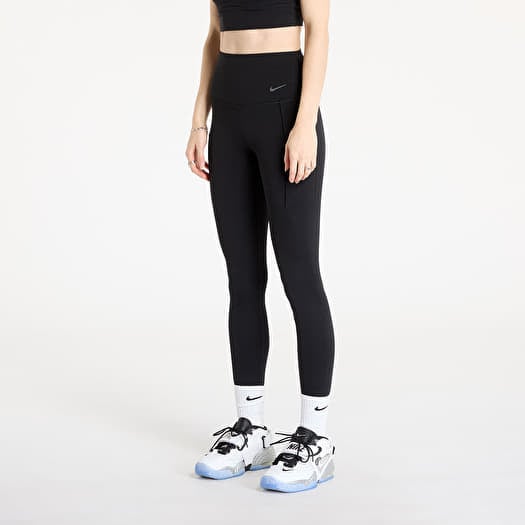Nike Universa Women's Medium-Support High-Waisted Full-Length Leggings with Pockets Black/ Black