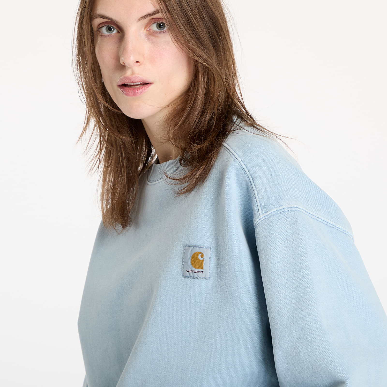 Sudaderas de hombre Carhartt WIP Vista Sweatshirt UNISEX Dusty Ice Garment Dyed
