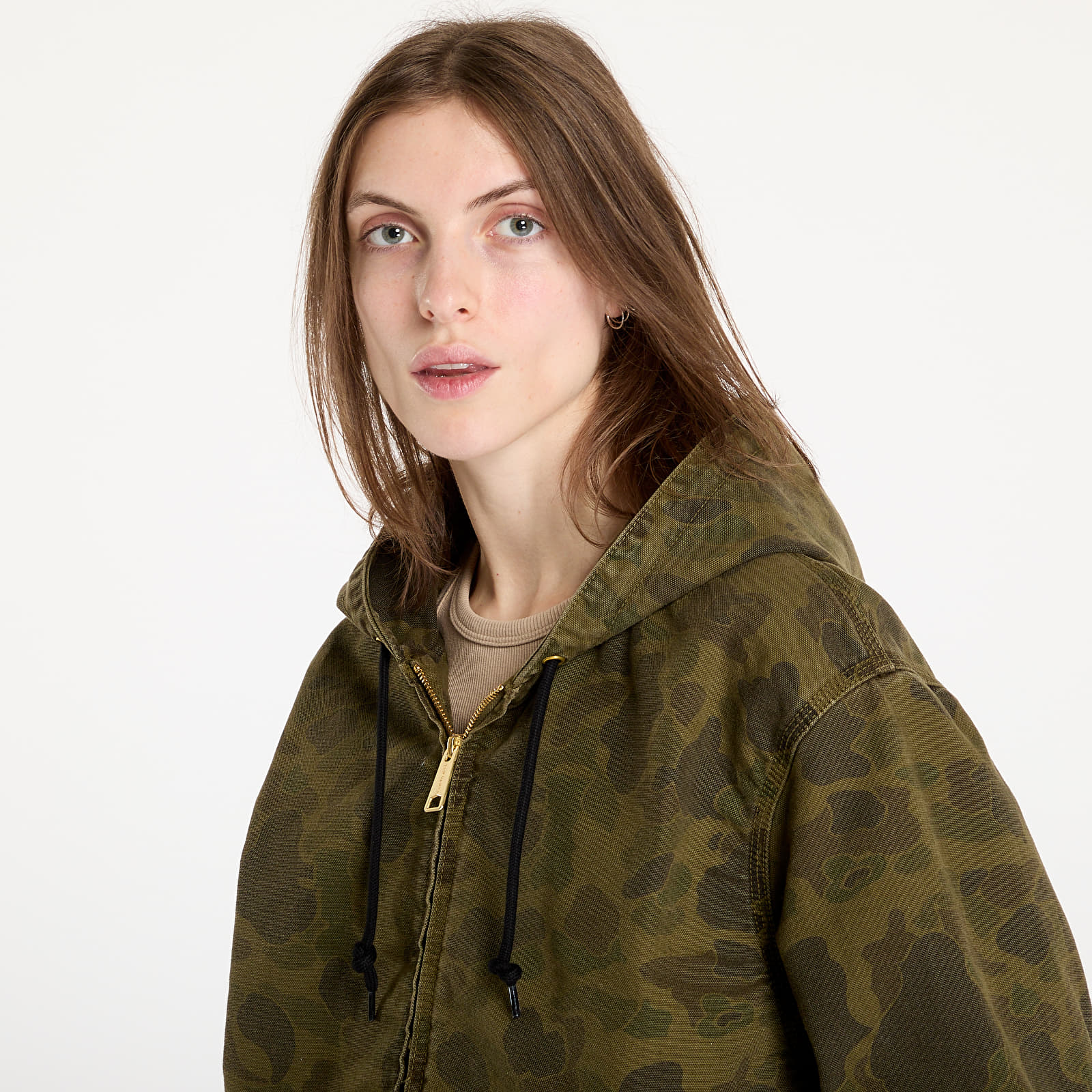Men's jackets Carhartt WIP Duck Active Jacket UNISEX Camo Duck/ Green/ Office Green Garment Dyed