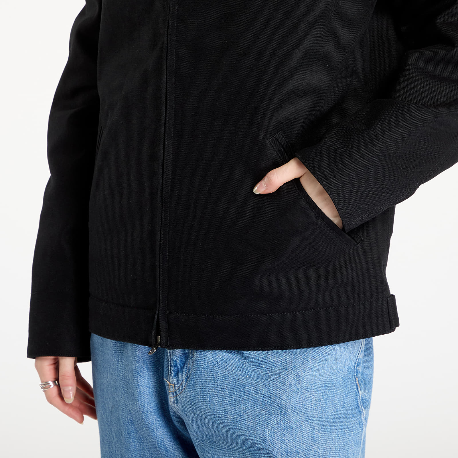Pánské bundy Carhartt WIP Detroit Jacket UNISEX Black/ Black Rigid