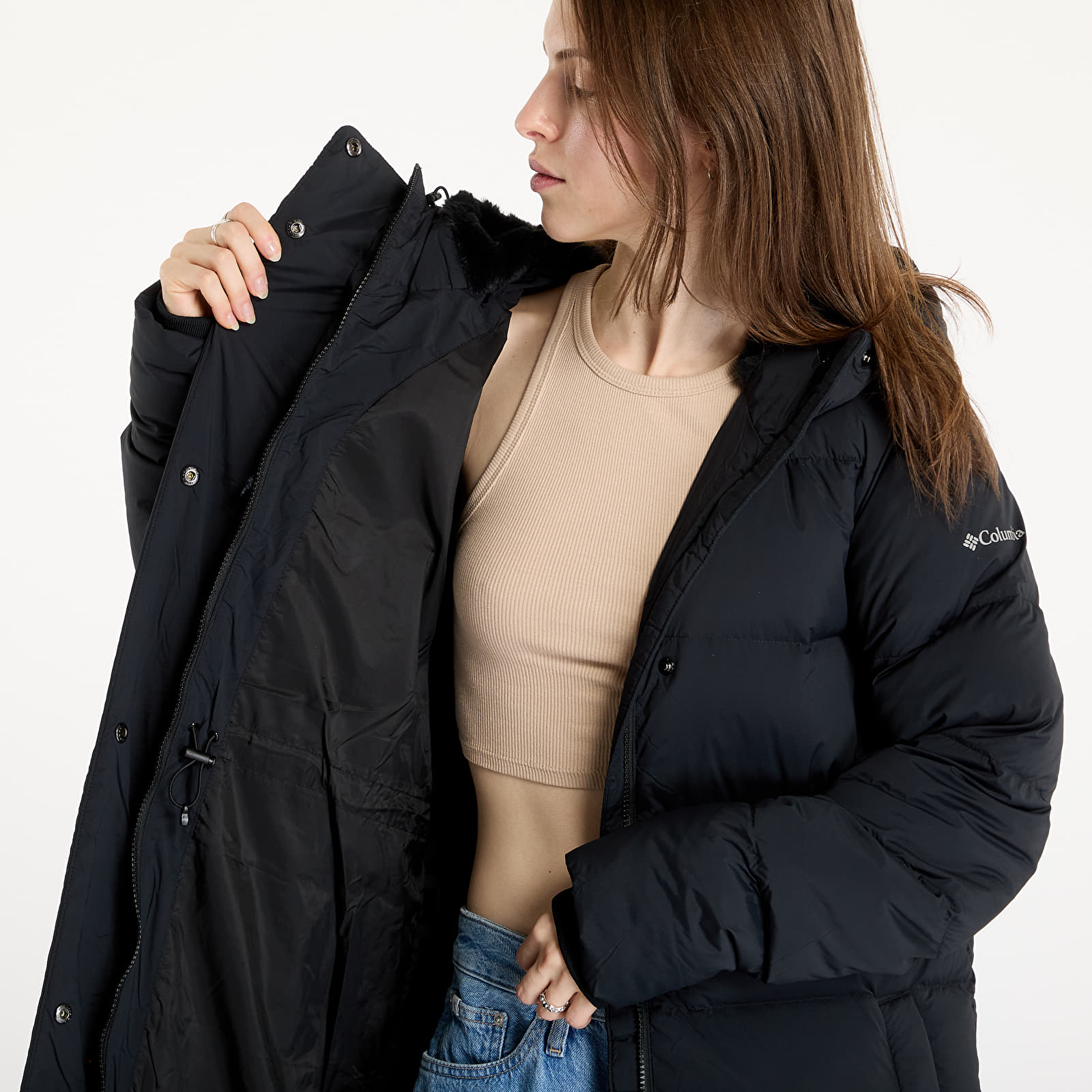Ženske puhaste jakne Columbia Boundless Days™ Long Down Jacket Black