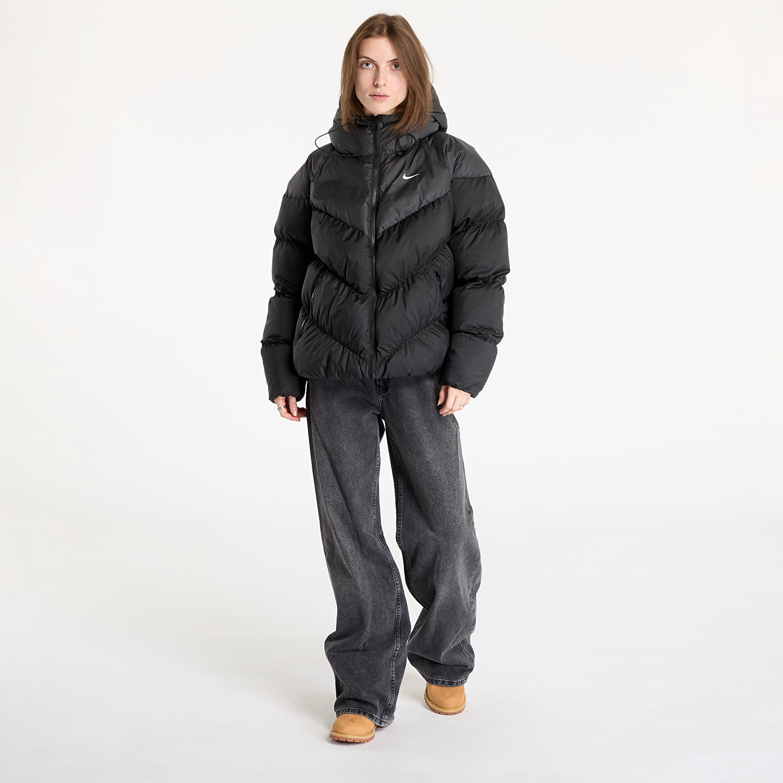 Chaquetas de mujer Nike Sportswear Windpuffer Storm-FIT Loose Puffer Jacket Black/ White