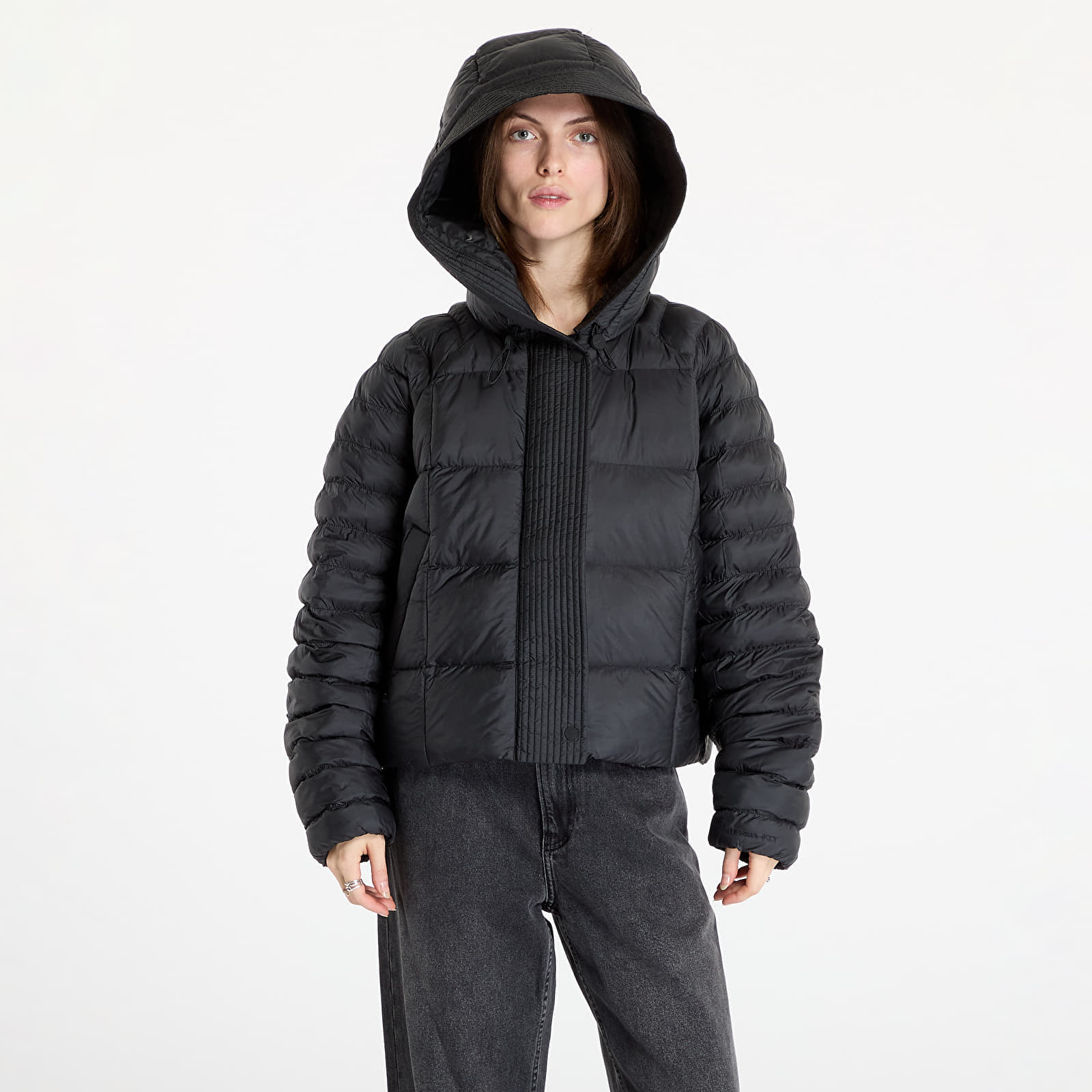 Bunda Nike Sportswear Swoosh Puffer PrimaLoft® Therma-FIT Oversized Hooded Jacket Black/ White L