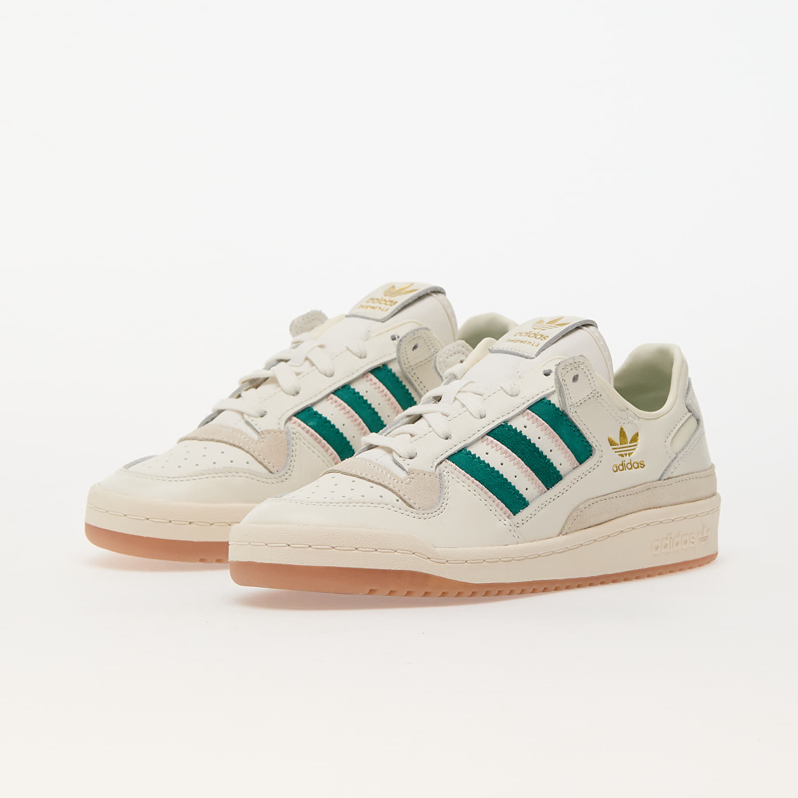 Women's sneakers and shoes adidas Forum Low Cl W Cloud White/ Active Green/ Sanpin