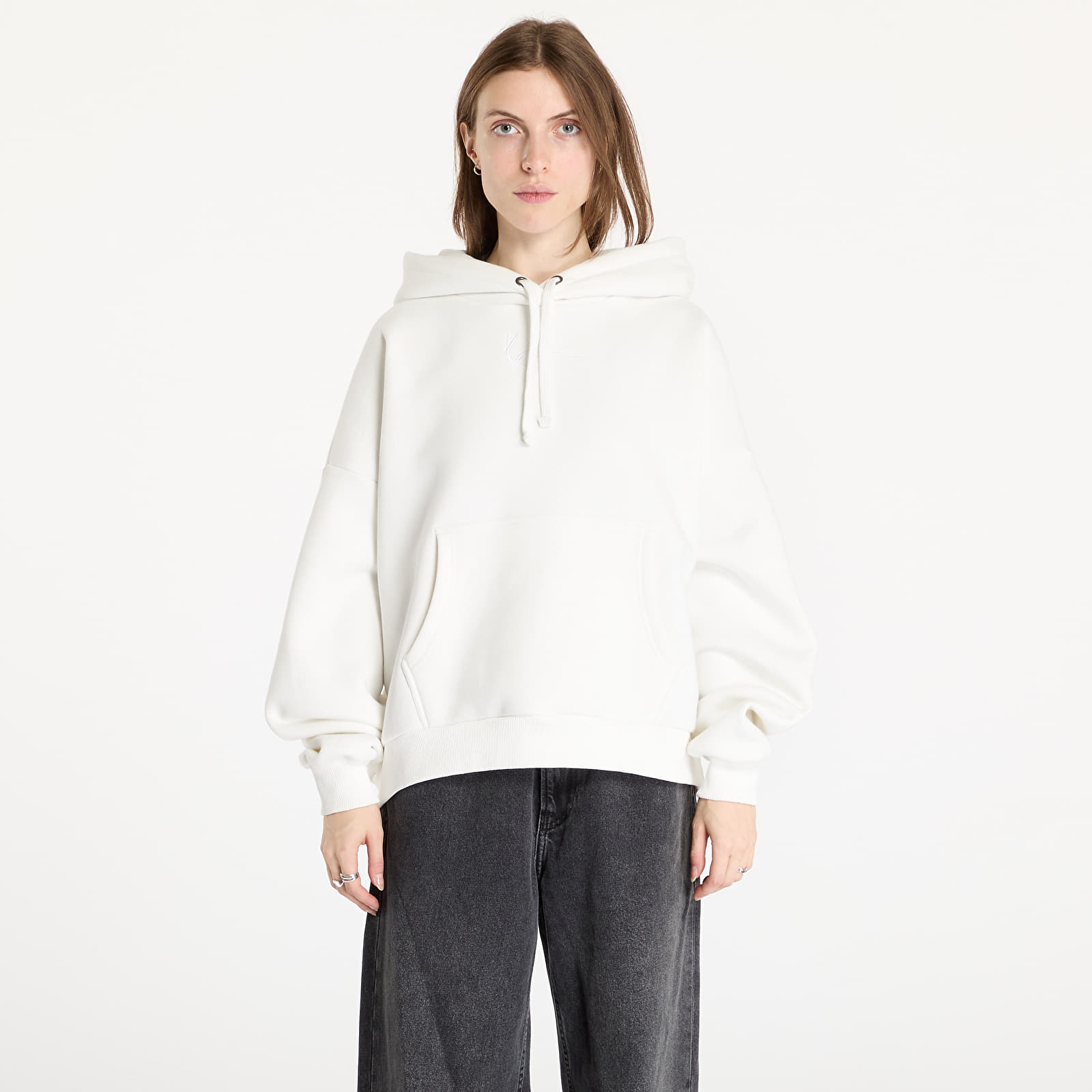 Mikine Karl Kani Small Signature Essential OS Hoodie Off White