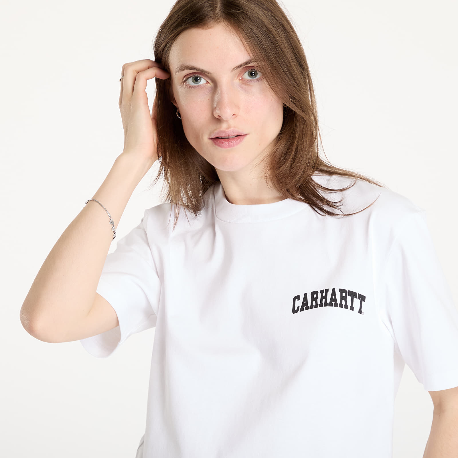 T-särgid Carhartt WIP S/S University Script T-Shirt UNISEX White/ Black