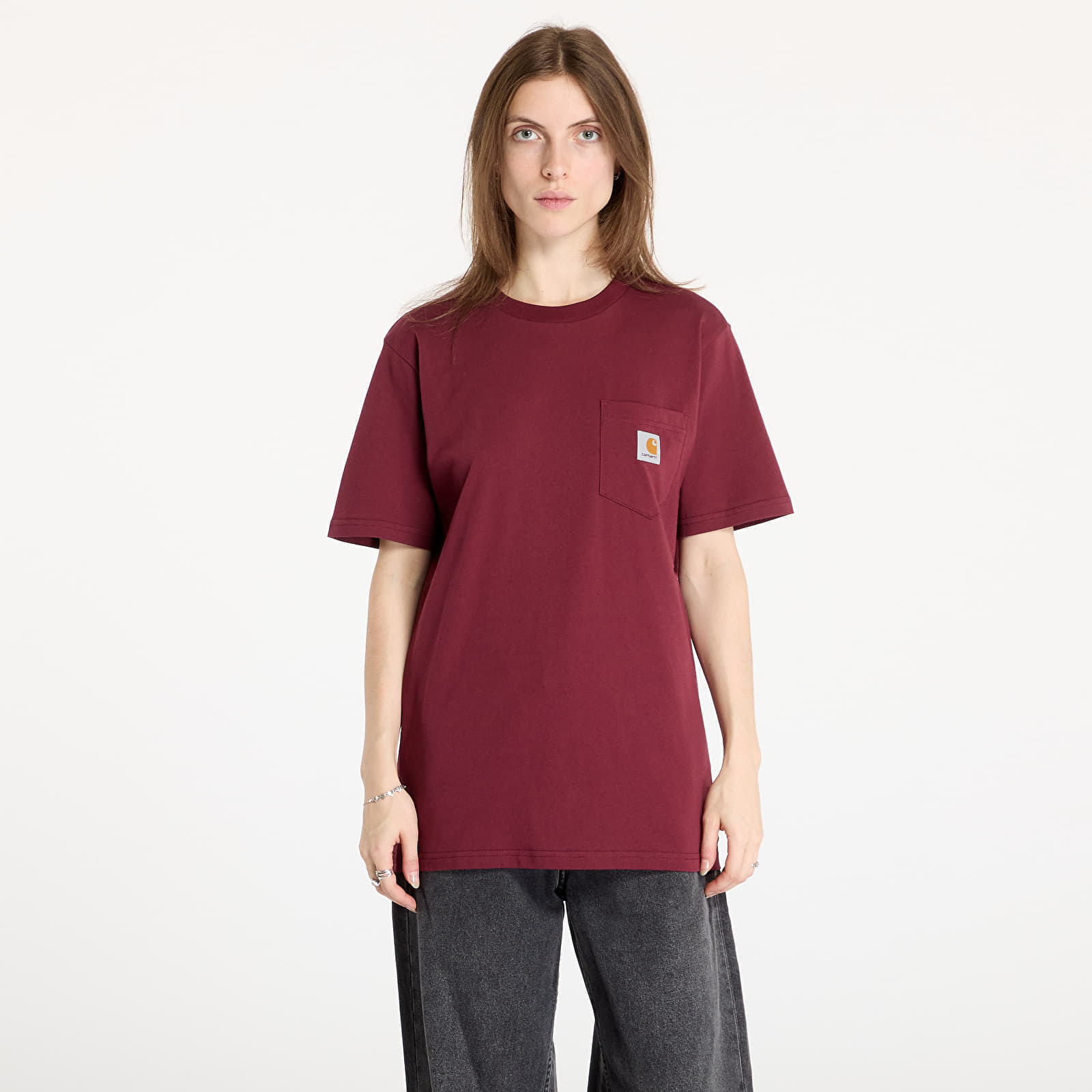 T-shirt Carhartt WIP S/S Pocket T-Shirt UNISEX Malbec L