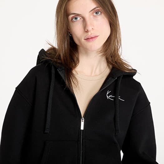 Hoodies and sweatshirts Karl Kani KK Chest Signature Essential Zip Hoodie Black Queens
