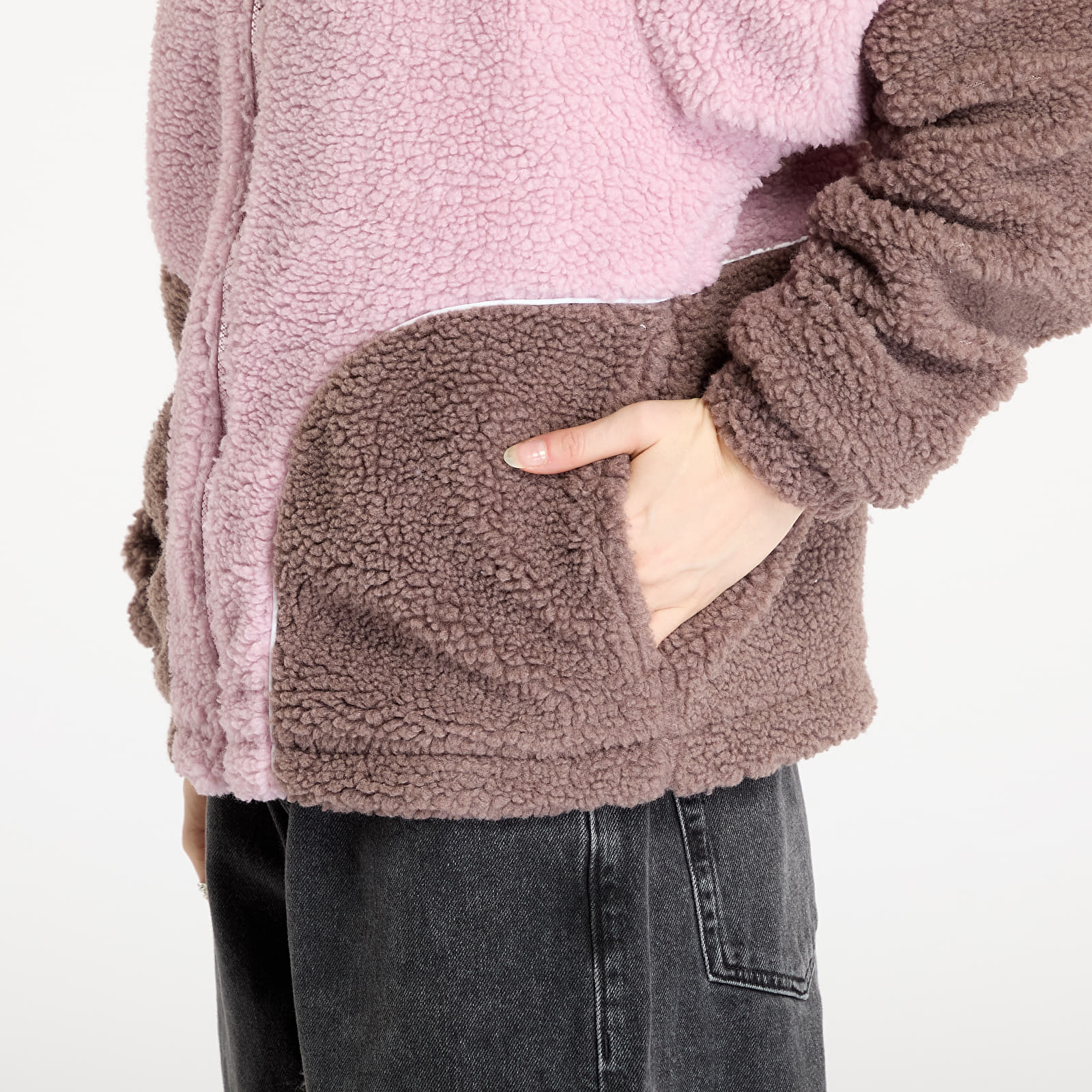 Jackets Karl Kani Sport Patch Teddy Block Track Jacket Rose/ Taupe