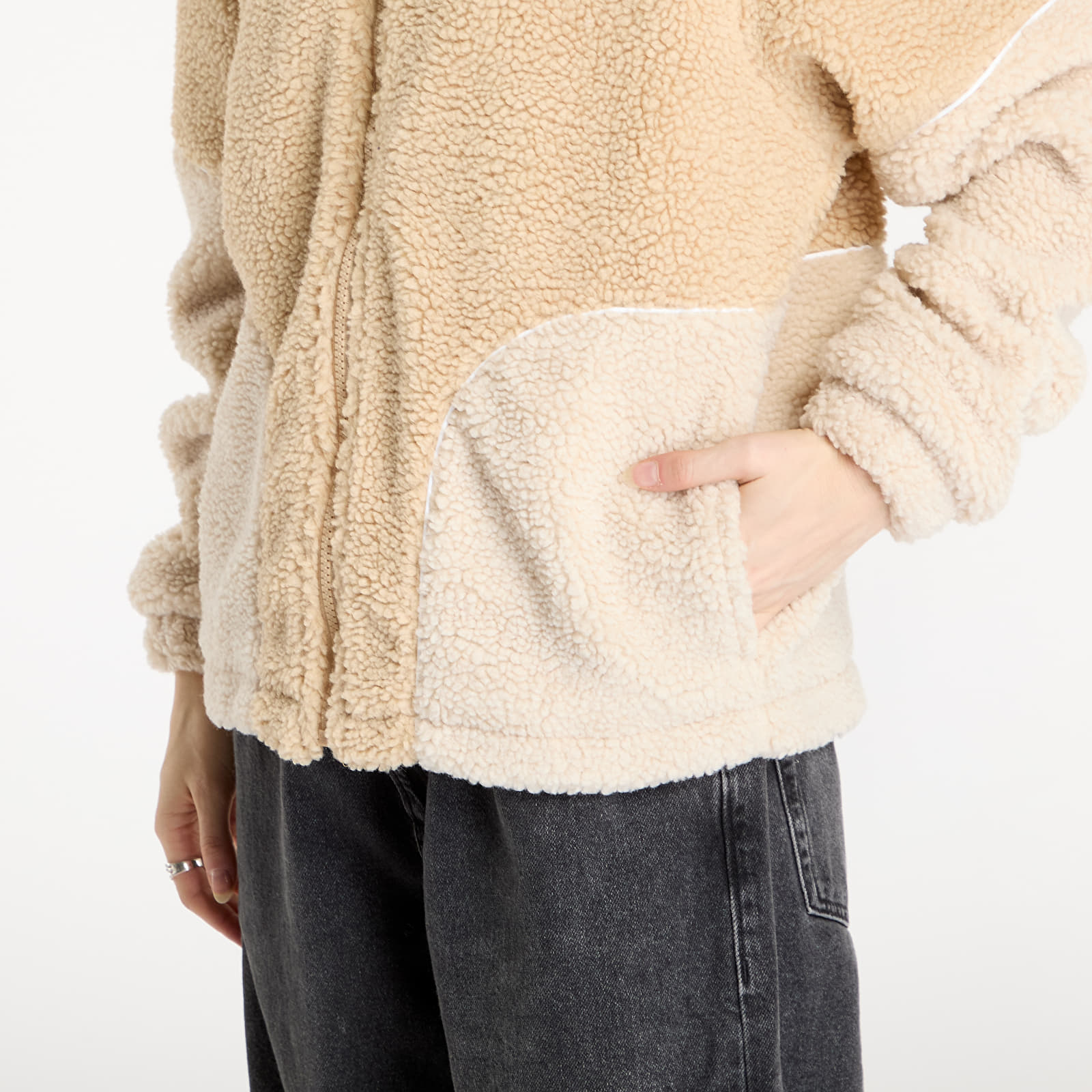 Kurtki Karl Kani Sport Patch Teddy Block Track Jacket Sand/ Light Sand