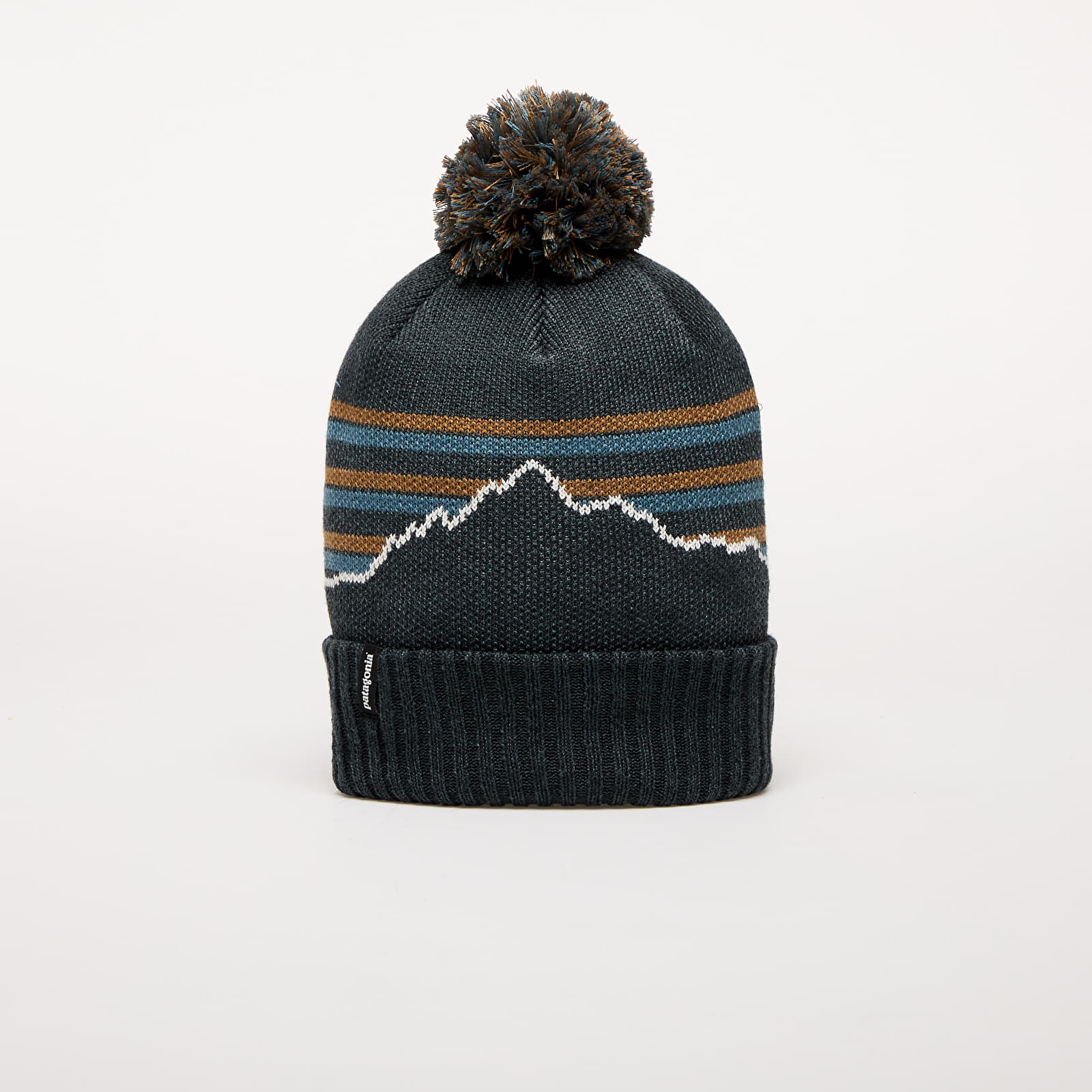 Sombreros Patagonia Powder Town Beanie Fitz Roy Stripe Knit/ Smolder Blue
