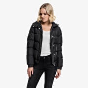 Urban Classics Ladies Hooded Puffer Jacket Black