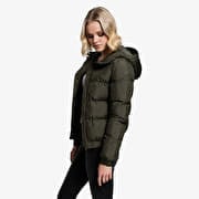 Urban Classics Ladies Hooded Puffer Jacket Dark Olive