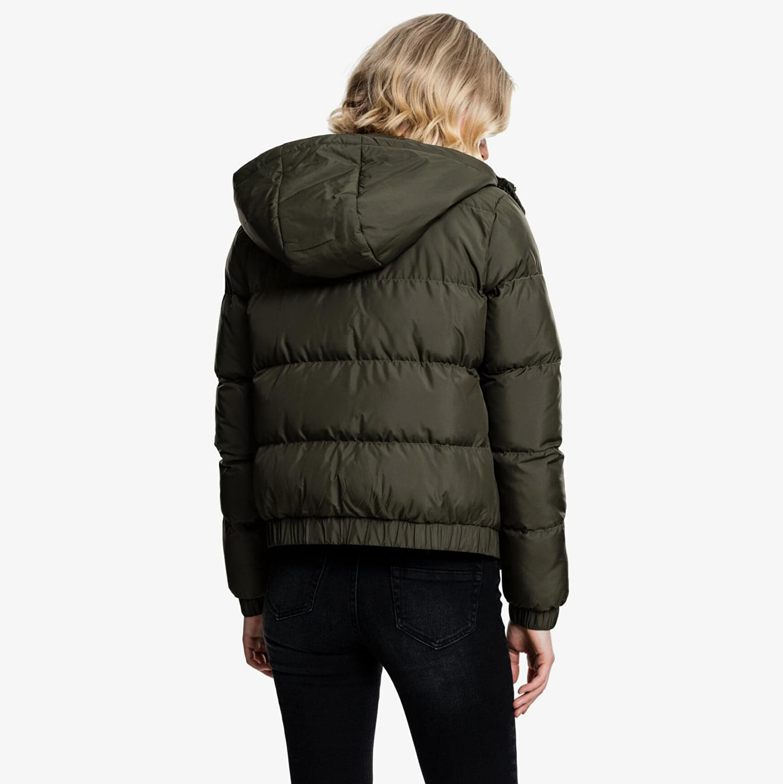 Bundy Urban Classics Ladies Hooded Puffer Jacket Dark Olive