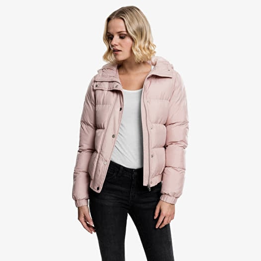 Μπουφάν Urban Classics Ladies Hooded Puffer Jacket Light Pink