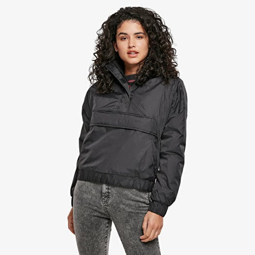 Jas Urban Classics Ladies Panel Padded Pull Over Jacket Black