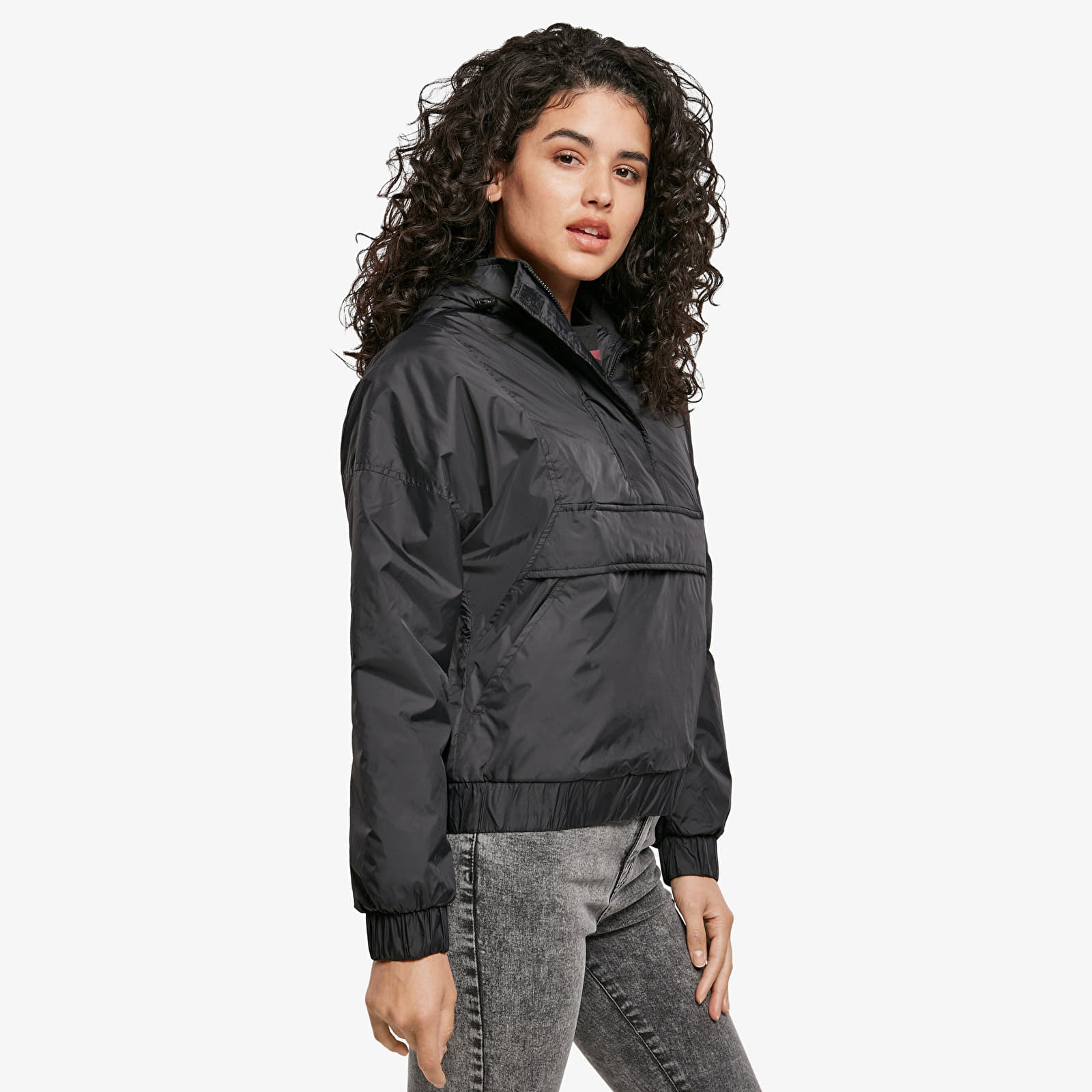 Jakker Urban Classics Ladies Panel Padded Pull Over Jacket Black