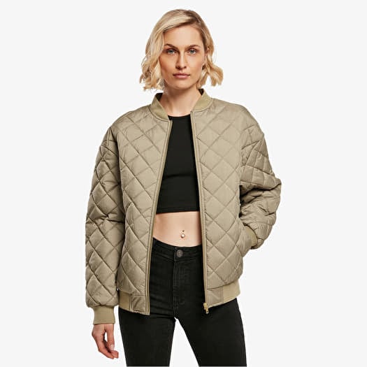 Bomber Urban Classics Ladies Oversized Diamond Quilted Bomber Jacket Khaki