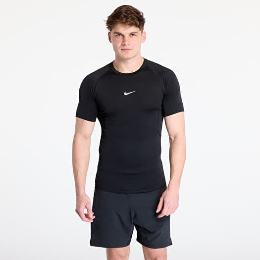 Tričko Nike Pro Men's Dri-FIT Tight Short-Sleeve Fitness Top Black/ White