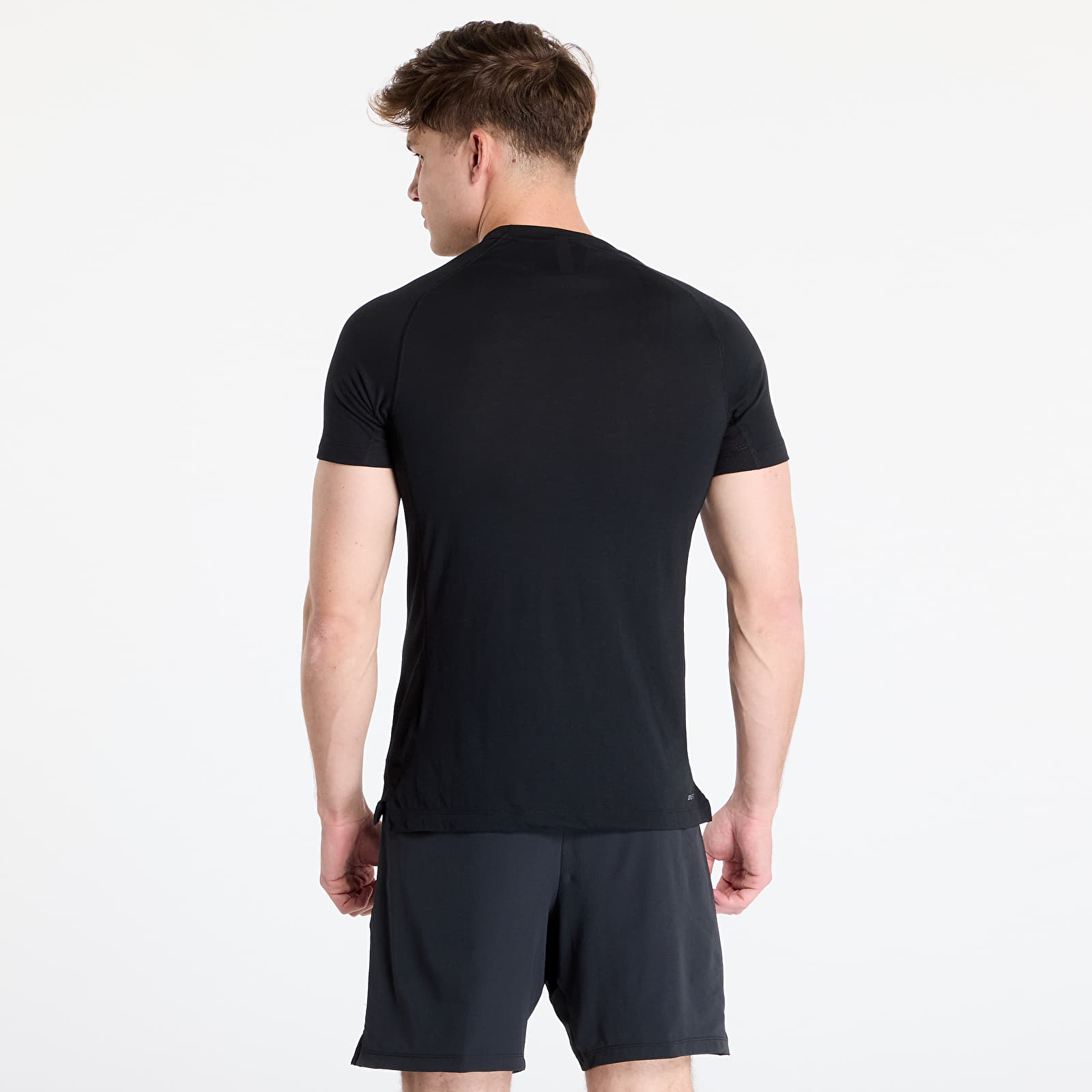 T Shirts Manner Nike Flex Rep Men s Dri FIT Short Sleeve Fitness Top Black White Queens