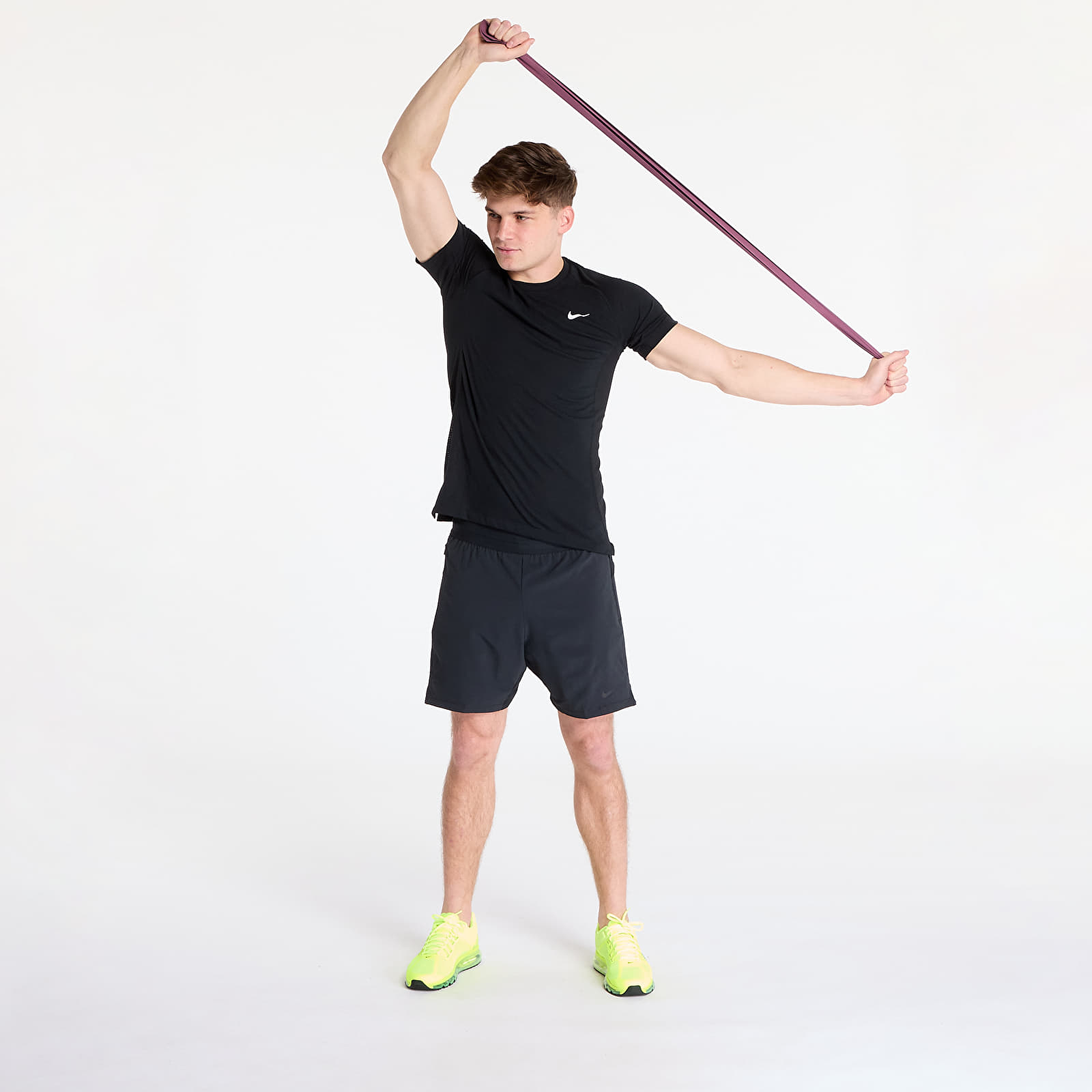 Camisetas hombre Nike Flex Rep Men's Dri-FIT Short-Sleeve Fitness Top Black/ White