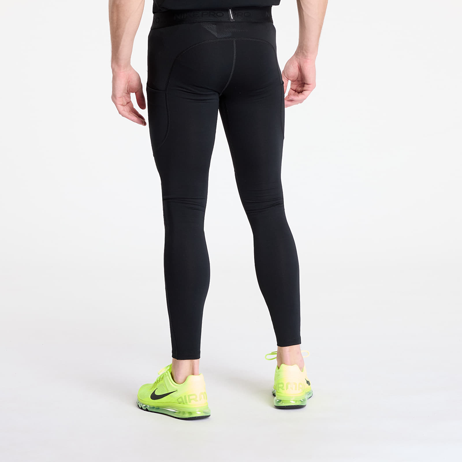 Leggings für Männer Nike Pro Warm Men's Tights Black/ White