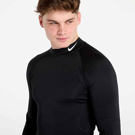 Black mock neck long sleeve top clearance