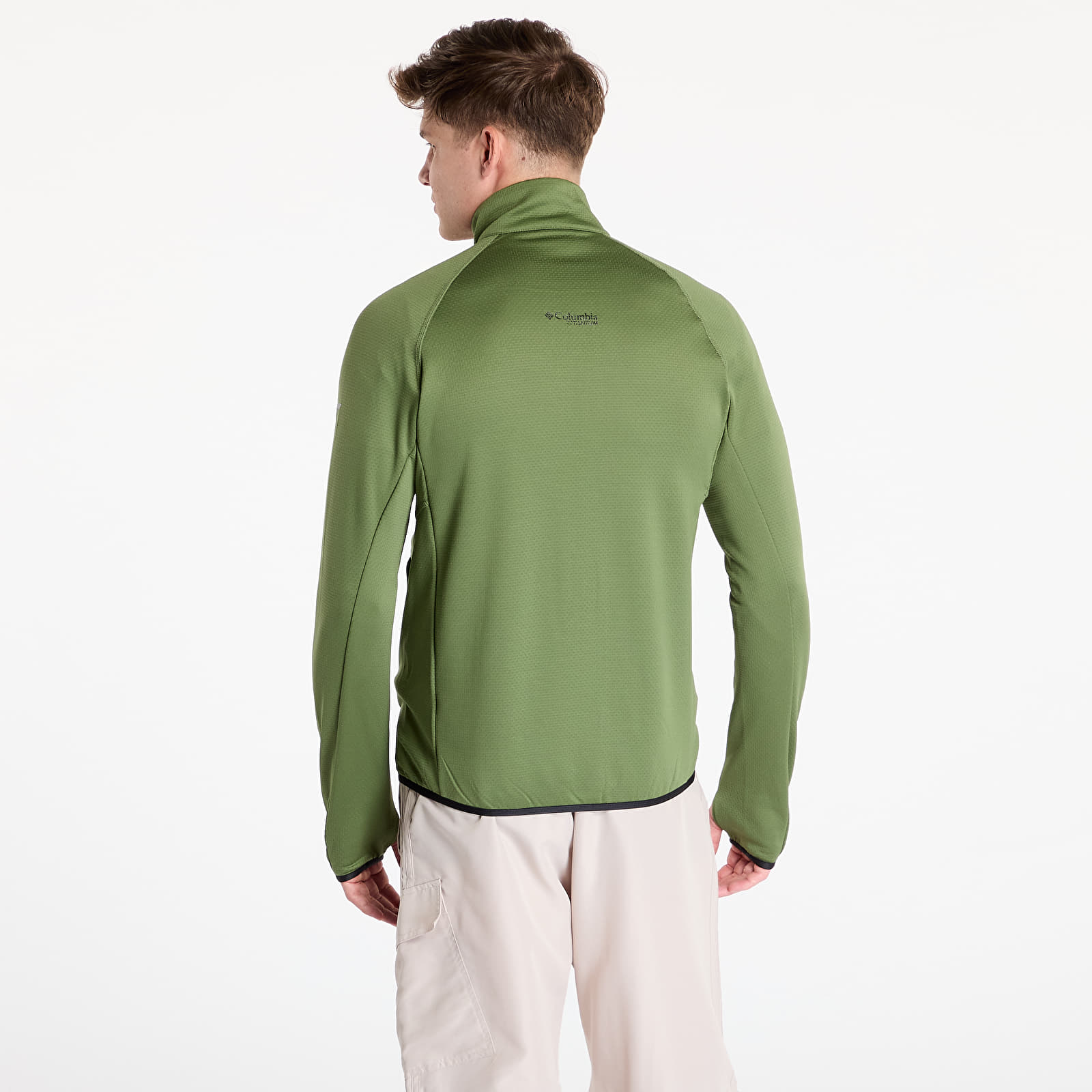 Men's sweatshirts Columbia Triple Canyon™ Grid Fleece Full-Zip II Canteen/ Black
