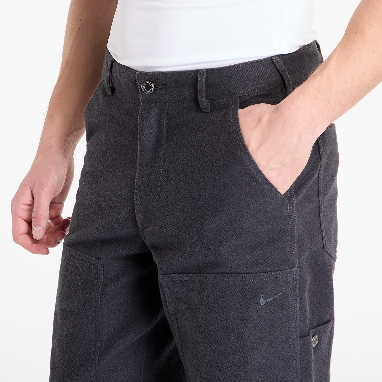 Pantalones de hombre Nike Life Chamois Double-Knee Trousers Anthracite/ Anthracite