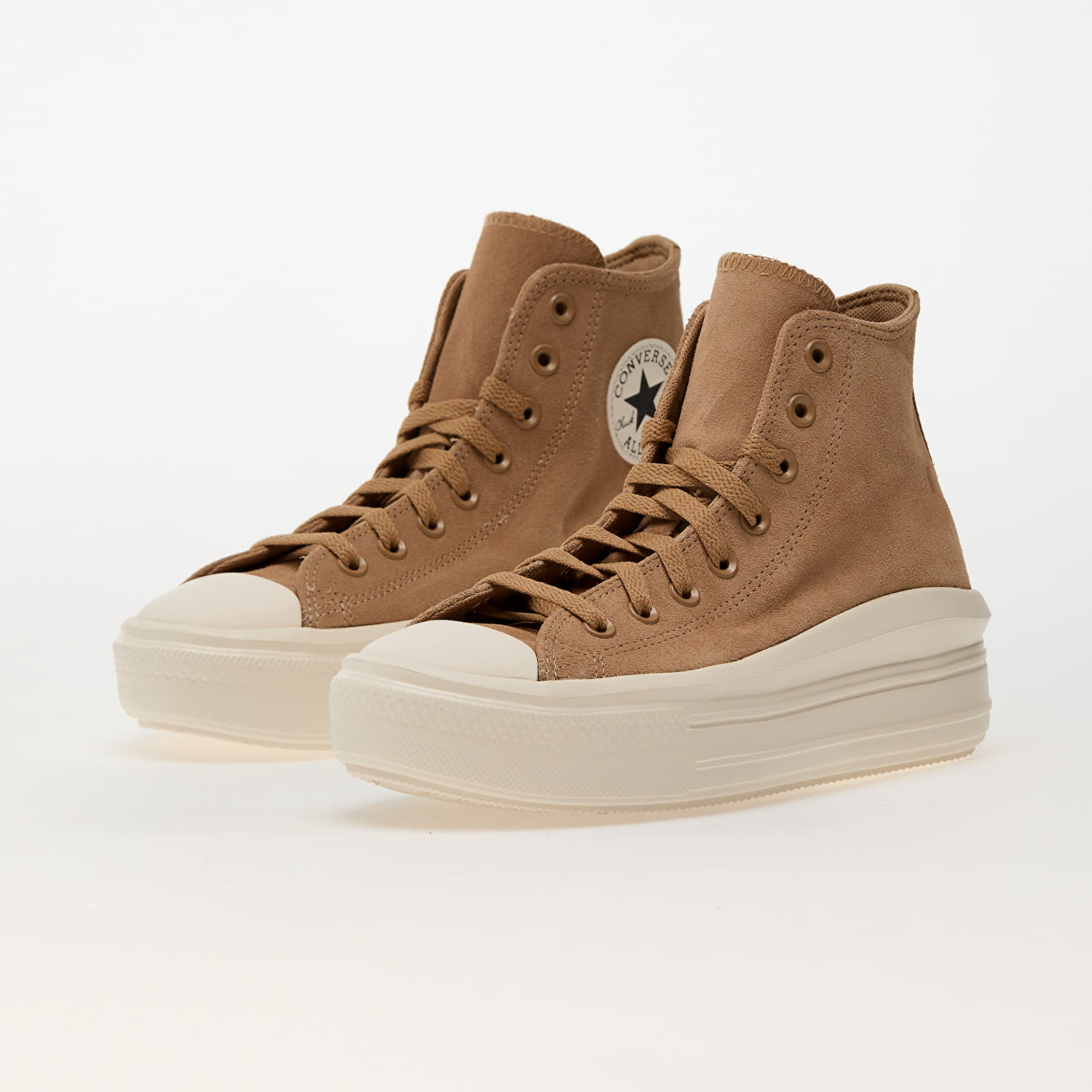Scarpe donna Converse Chuck Taylor All Star Move Platform Colorful Suede Coffee Rum/ Egret/ Black