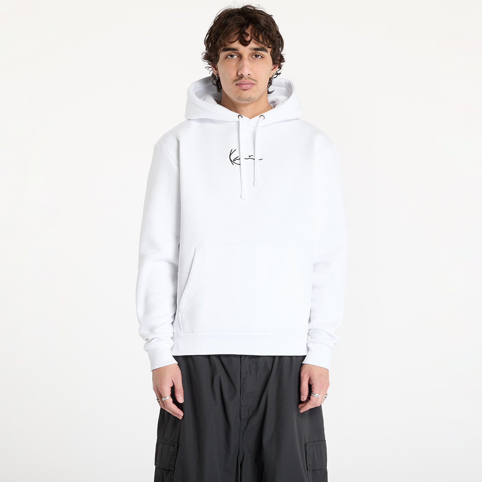 Hanorac Karl Kani KK Small Signature Hoodie White