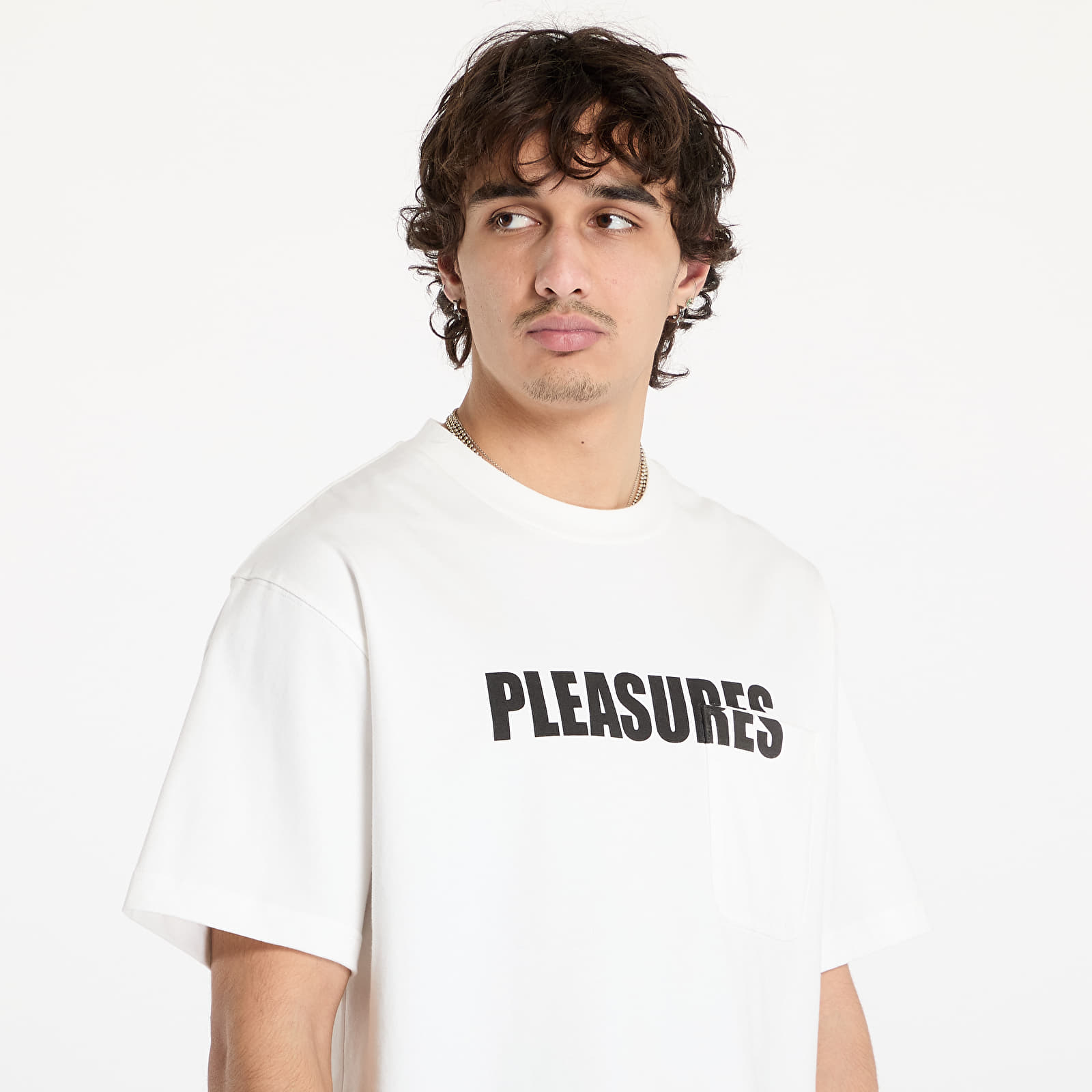 Camisetas PLEASURES Impact Pocket Heavyweight Shirt White