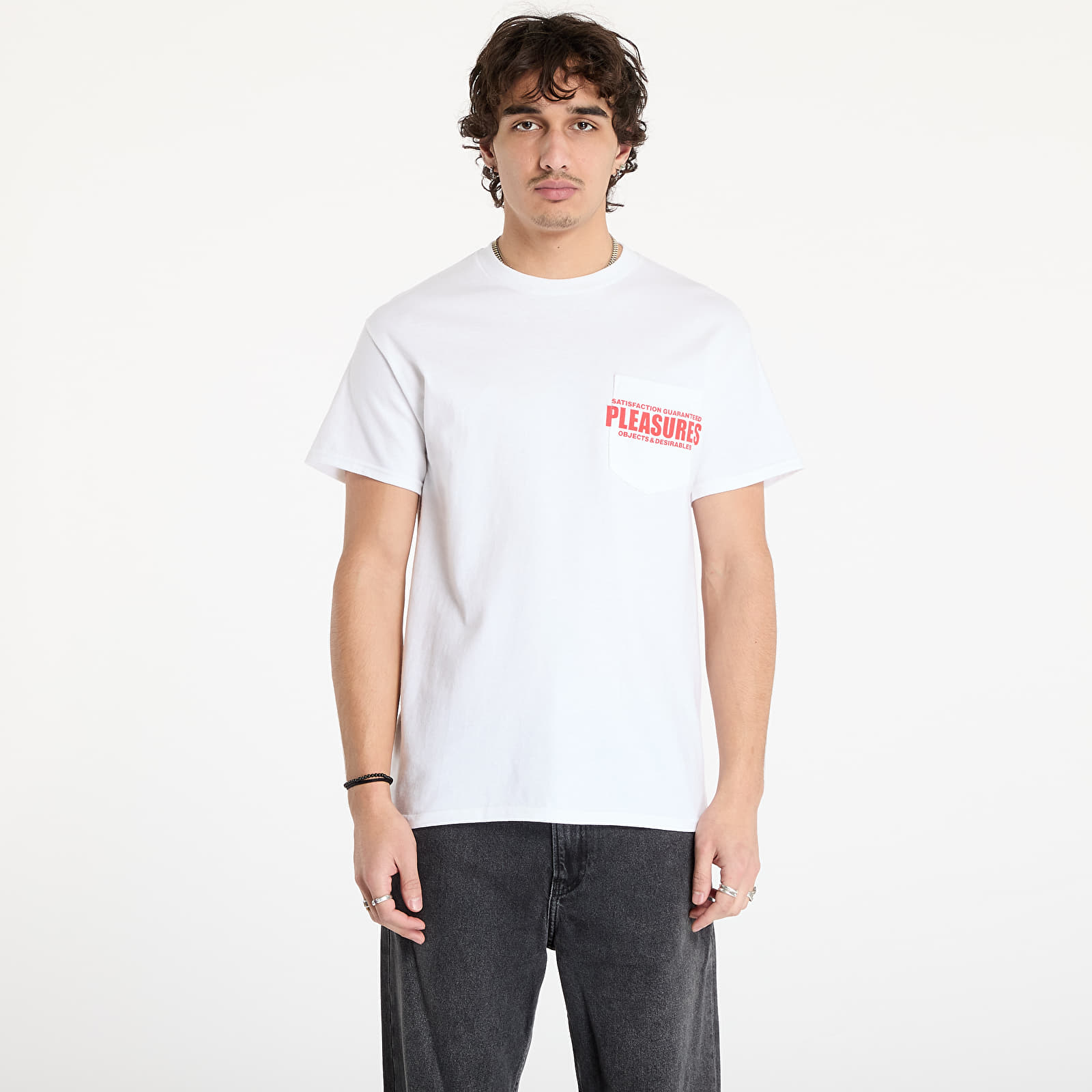 T-särgid PLEASURES Staff Pocket T-Shirt White