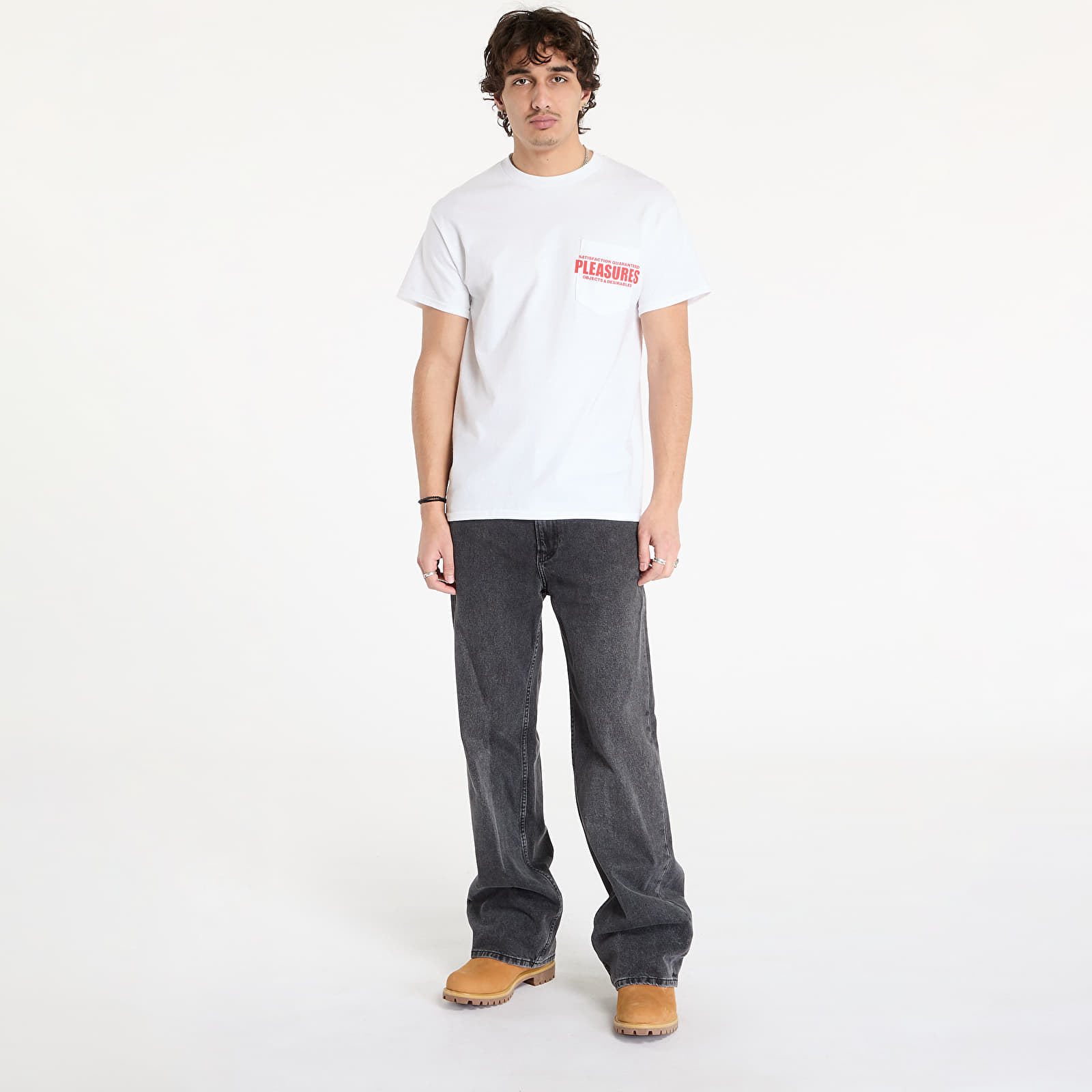 T-särgid PLEASURES Staff Pocket T-Shirt White