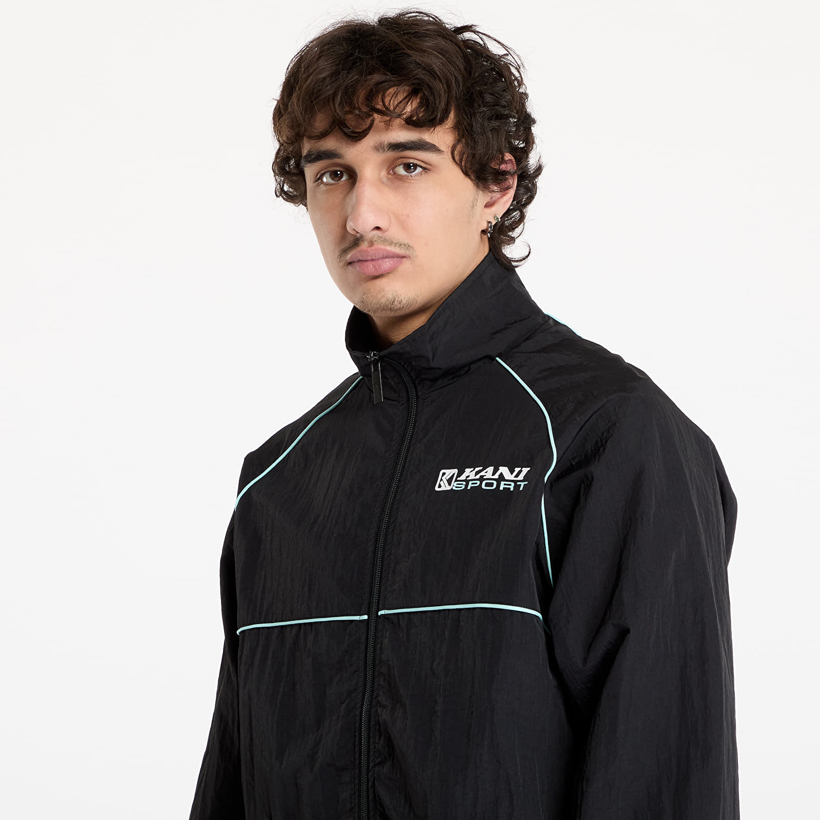 Jacken Karl Kani OG Sport Track Jacket Black/ Light Blue