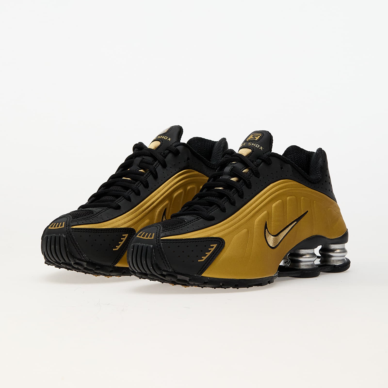 Damesschoenen Nike W Shox R4 Black/ Metallic Gold-Metallic Silver
