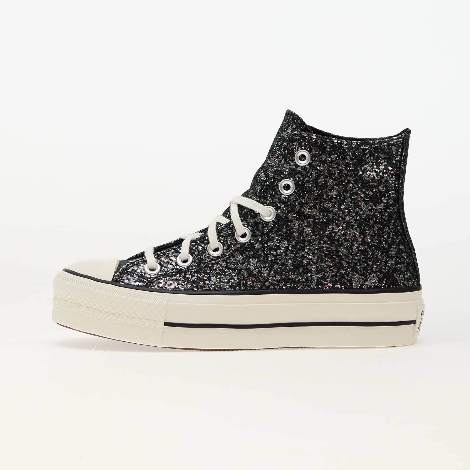 Naiste tossud ja kingad Converse Chuck Taylor All Star Lift Platform Glitter Into The Void/ Egret/ Black