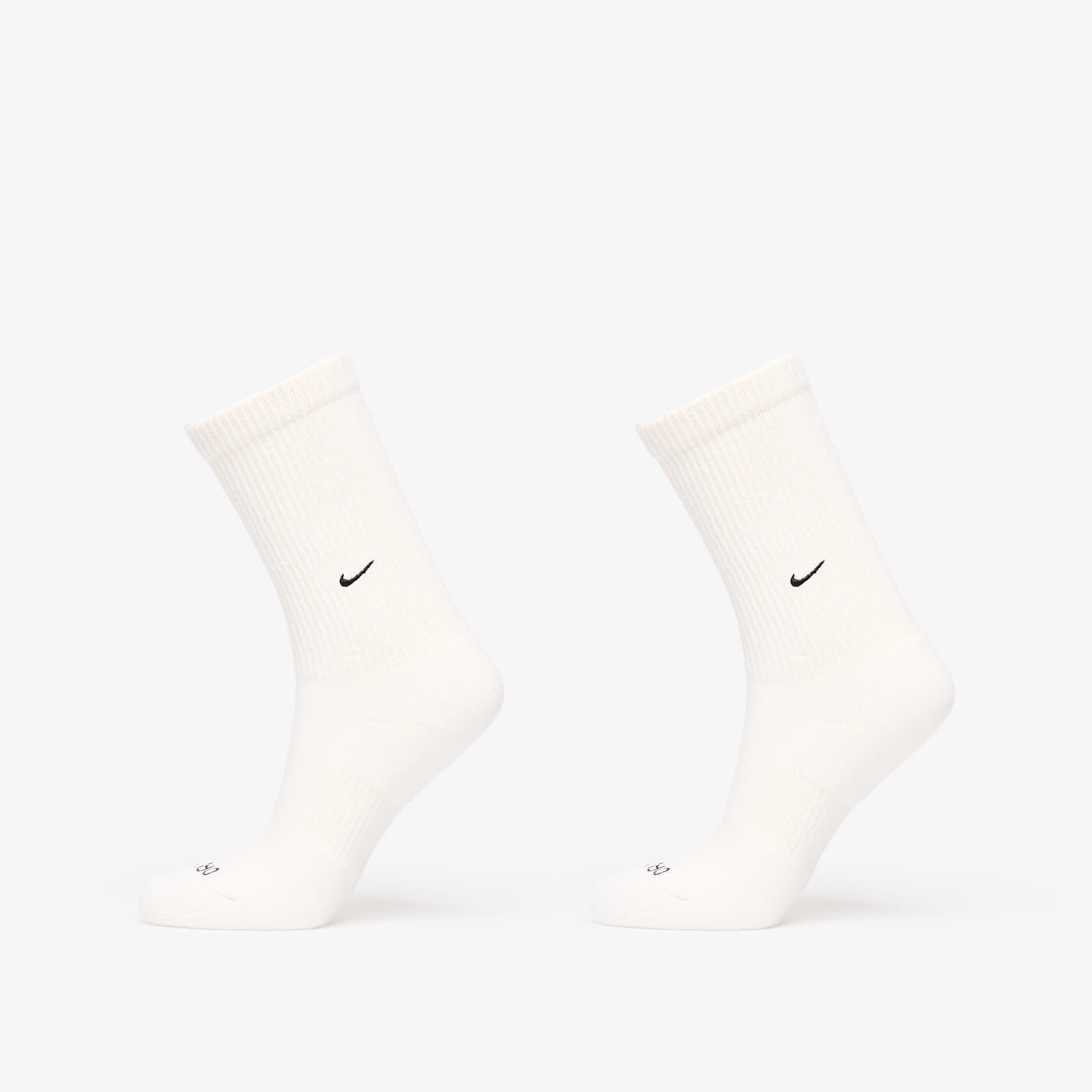 Nike Everyday Cushioned Crew Socks 2-Pack Sail/ Black