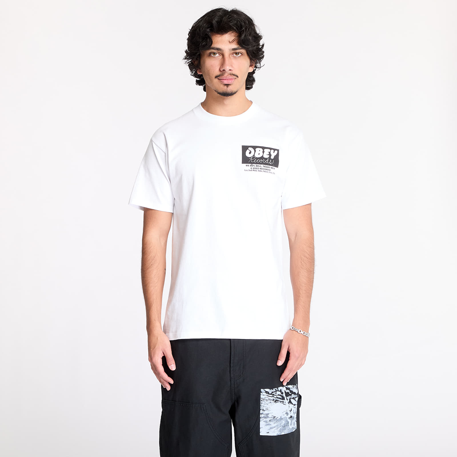 Men's T-shirts OBEY Obey Records T-Shirt White