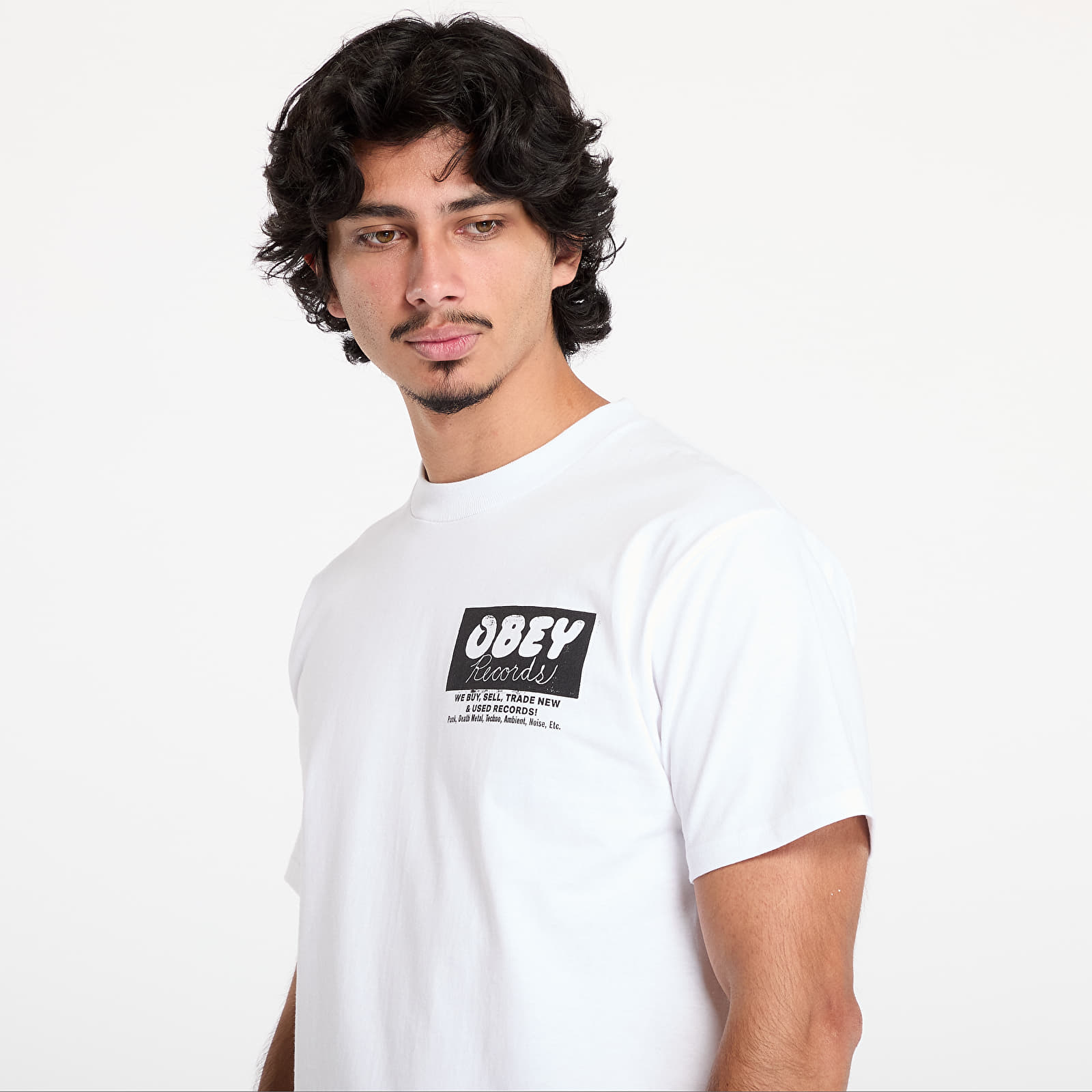 Men's T-shirts OBEY Obey Records T-Shirt White