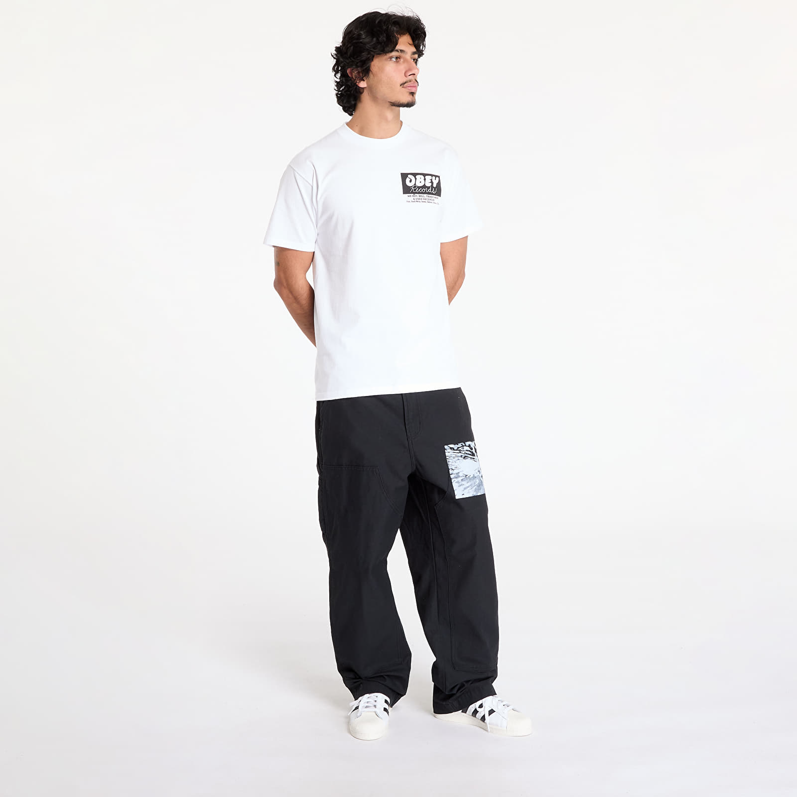 Men's T-shirts OBEY Obey Records T-Shirt White